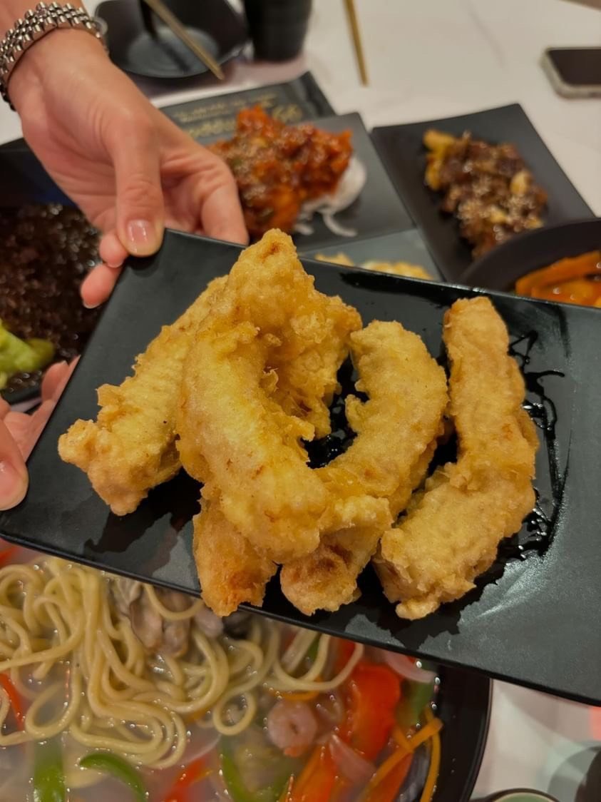 길게 튀긴 생등심 탕수육