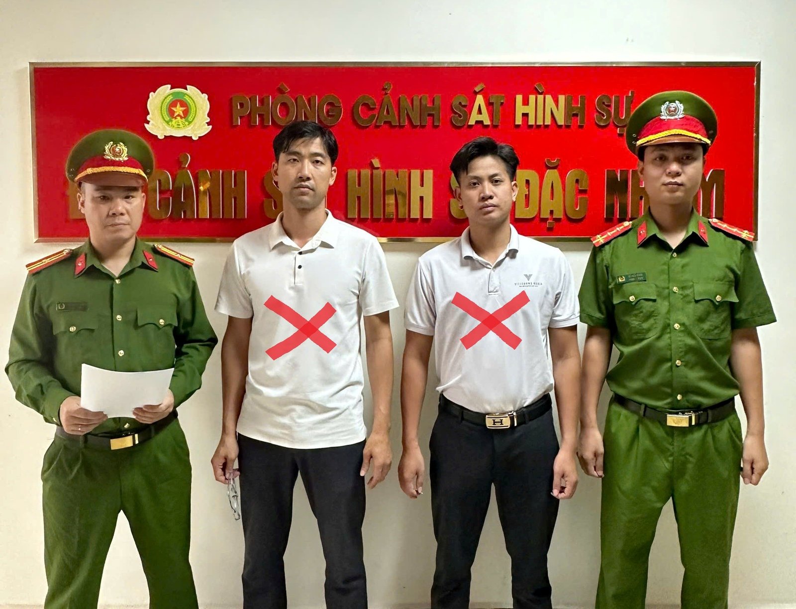 Đối tượng Vũ Tùng Lâm và Nguyễn Văn Tài bị bắt giữ