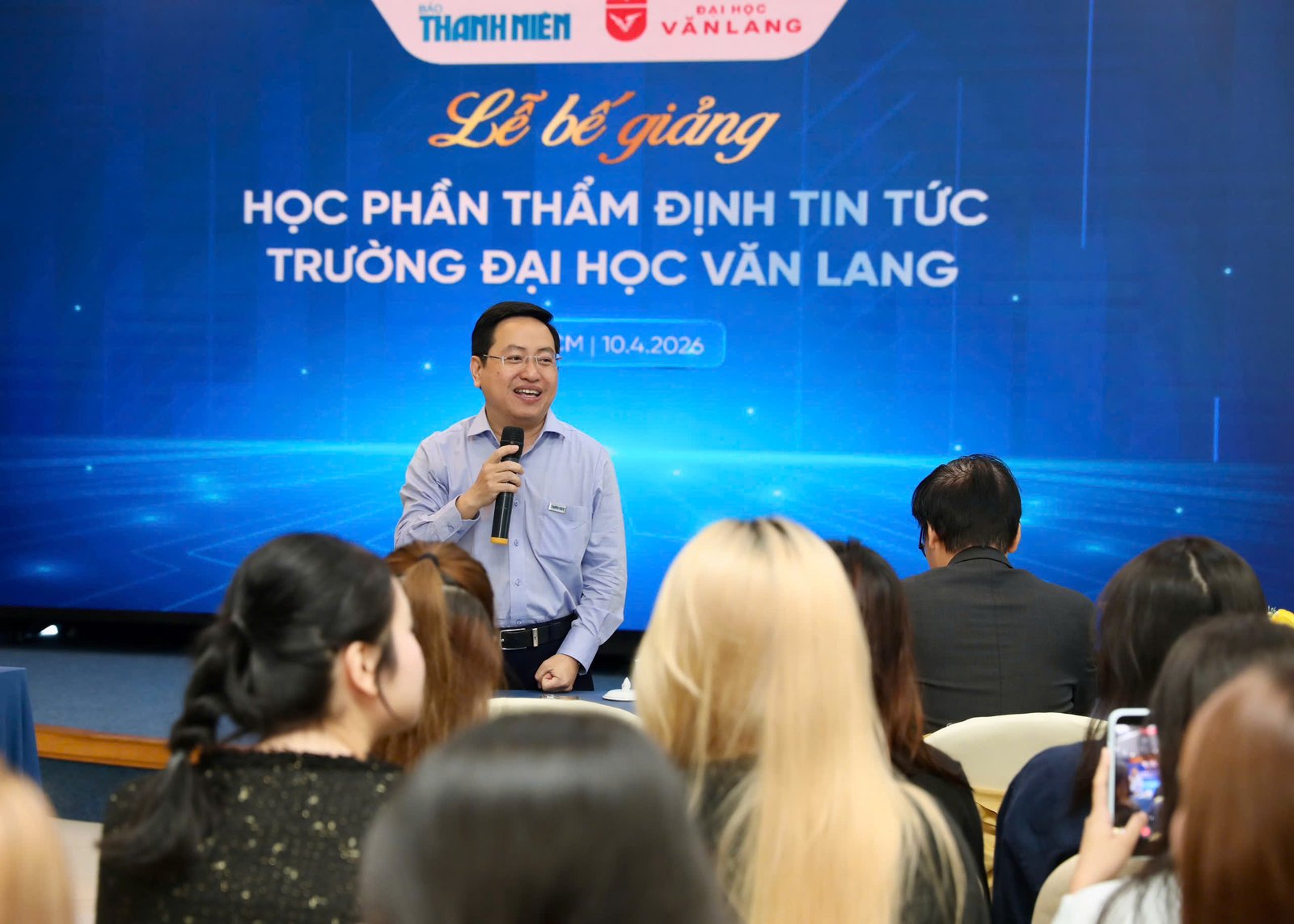 Nhà báo Nguyễn Trọng Phước kỳ vọng những sinh viên vừa hoàn thành môn học sẽ tiế