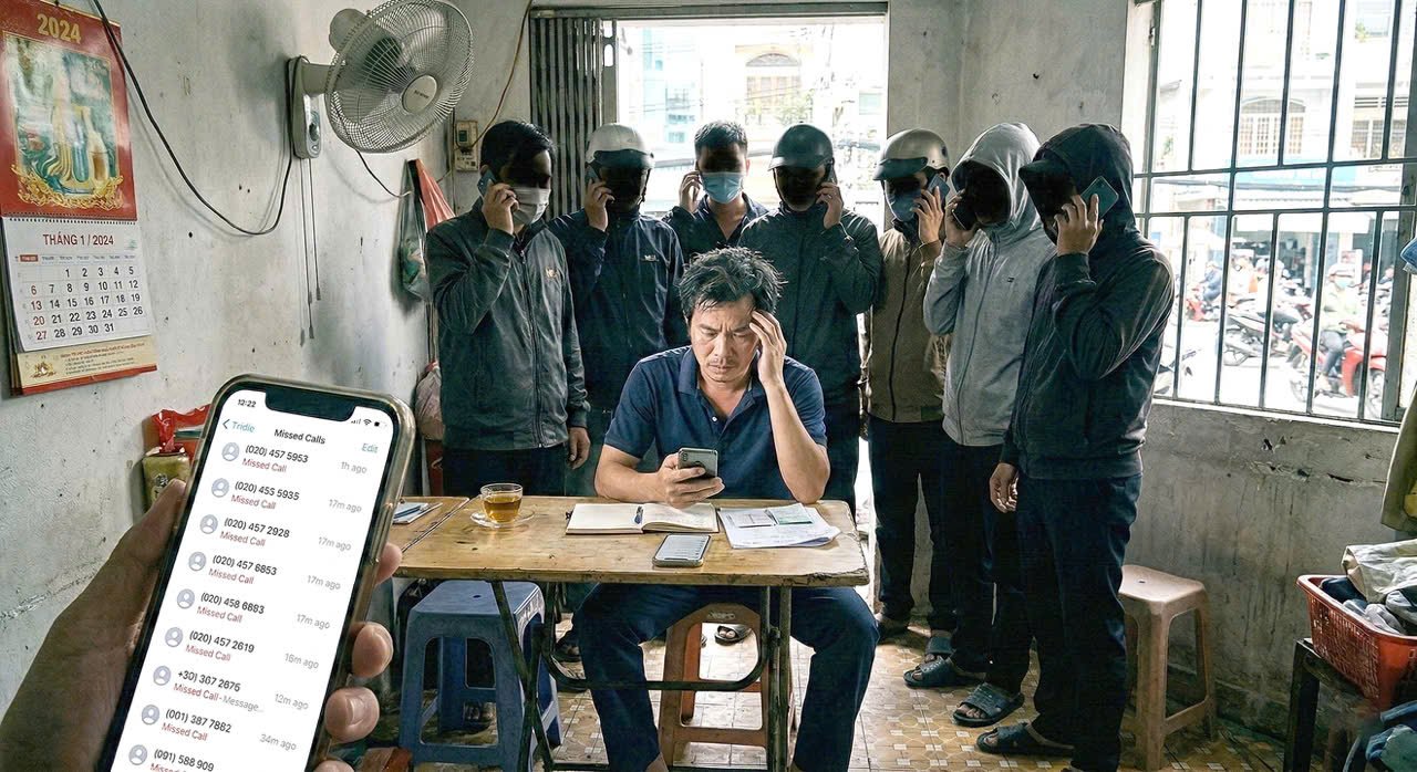 Nhiều người bị đòi nợ như khủng bố - Minh họa với công nghệ AI - Thực hiện: T.ĐẠ