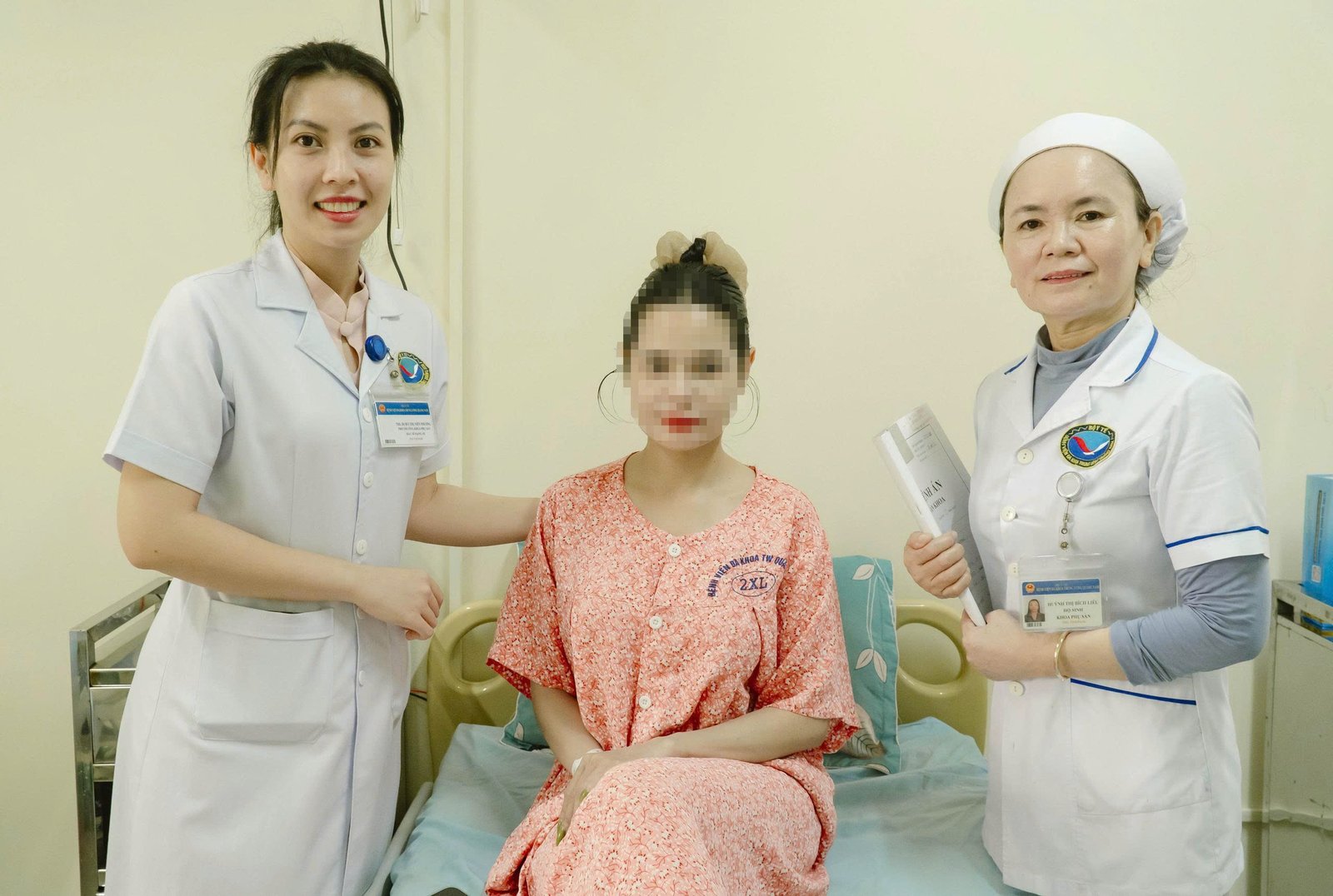 Sau ca phẫu thuật, sức khỏe chị V. đã ổn định và được xuất viện vào chiều 8.4