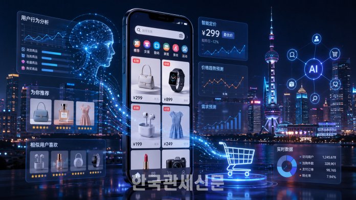 중국 618 쇼핑축제는 가격 할인과 보조금 경쟁을 넘어 AI가 상품 추천, 가격 책정, 고객 응대, 라이브커머스, 물류까지 개입하는 ‘AI 커머스 전쟁’으로 바뀌고 있다. 사진은 기사 이해를 돕기 위한 AI 생성 이미지.