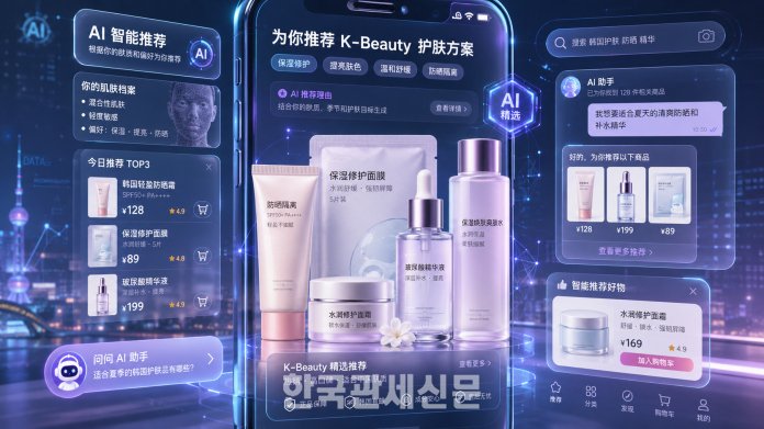 AI 쇼핑 환경에서는 브랜드 인지도뿐 아니라 제품 성분, 피부 타입, 리뷰, 가격, 재구매율 등 구조화된 상품 데이터가 중요해지고 있다. 사진은 기사 이해를 돕기 위한 AI 생성 이미지.